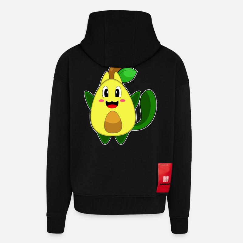 Avocat de chat - Veste à capuche bio épaisse oversize fabriqué en UE - SOLID BLACK