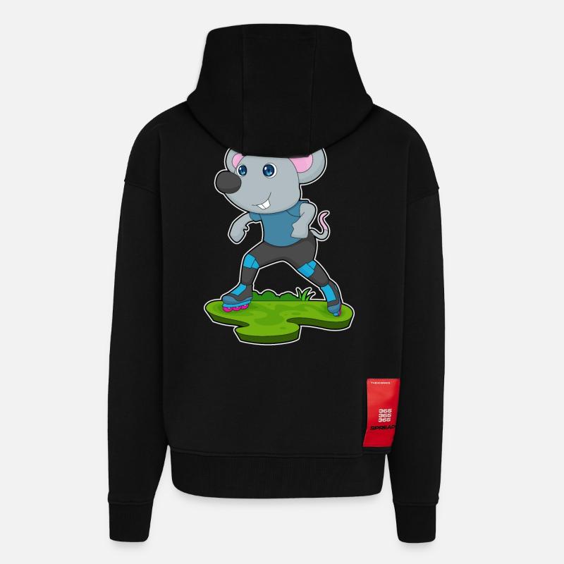 Maus Inline skating Inline skates - Zip Hoodie - made by SPREAD - SOLID BLACK