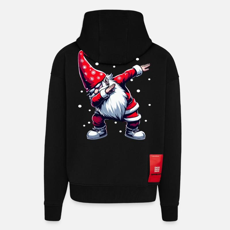 Dabbing Weihnachtsmann Dab Nikolaus - Zip Hoodie - made by SPREAD - SOLID BLACK