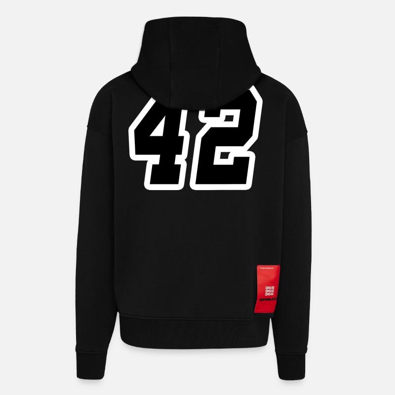 Nummer zweiundvierzig 42 - Zip Hoodie - made by SPREAD - SOLID BLACK