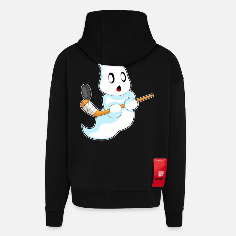 Geist Eishockey Eishockeyschläger - Zip Hoodie - made by SPREAD - SOLID BLACK
