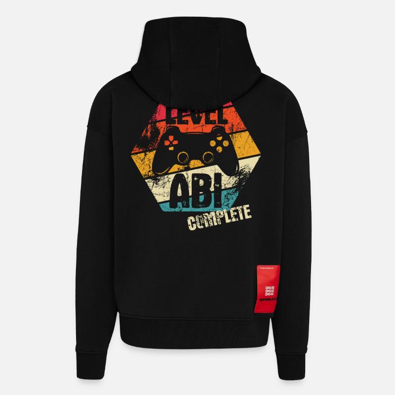 ABI - Level complete - Controller - Gamer - Zip Hoodie - made by SPREAD - SOLID BLACK