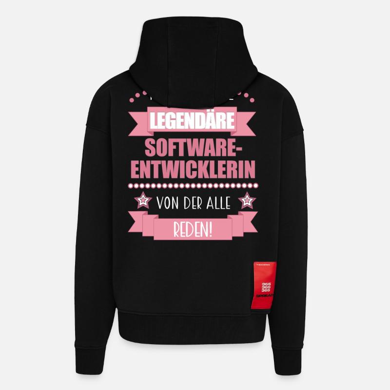Softwareentwicklerin Codeexpertin süßes Geschenk - Zip Hoodie - made by SPREAD - SOLID BLACK