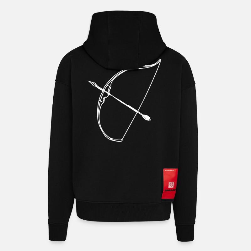 Pfeil und Bogen - Zip Hoodie - made by SPREAD - SOLID BLACK