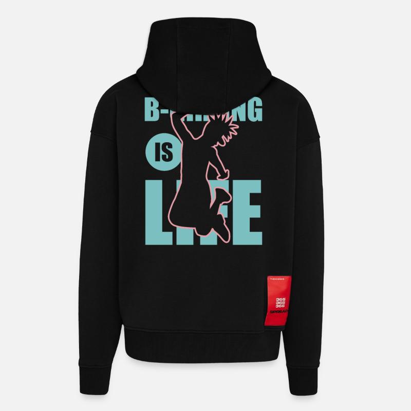 Breakdance Mädchen - Zip Hoodie - made by SPREAD - SOLID BLACK