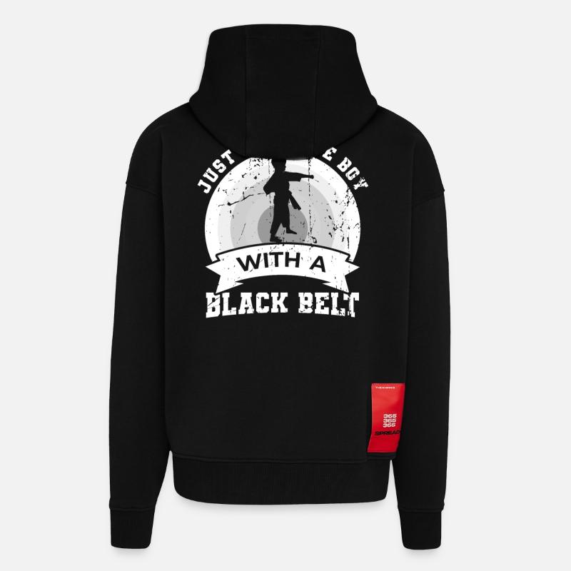 Karate Junge - Zip Hoodie - made by SPREAD - SOLID BLACK