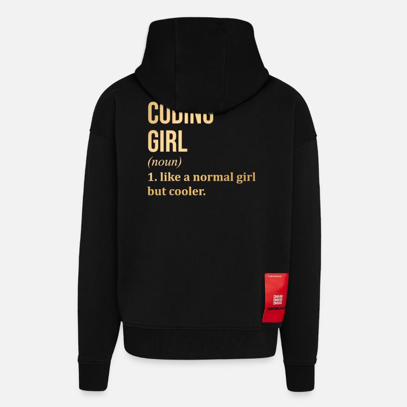 Coding - Zip Hoodie - made by SPREAD - SOLID BLACK