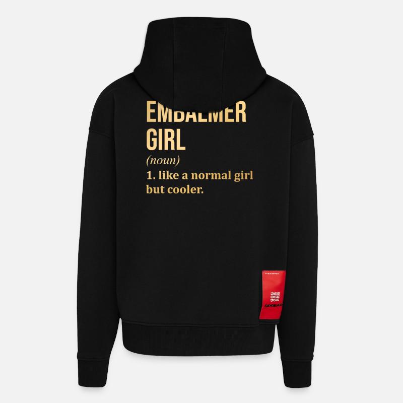 embaumeur - Veste à capuche bio épaisse oversize fabriqué en UE - SOLID BLACK