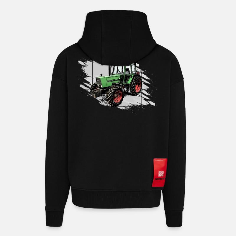 Traktor Farmer 306 - Zip Hoodie - made by SPREAD - SOLID BLACK