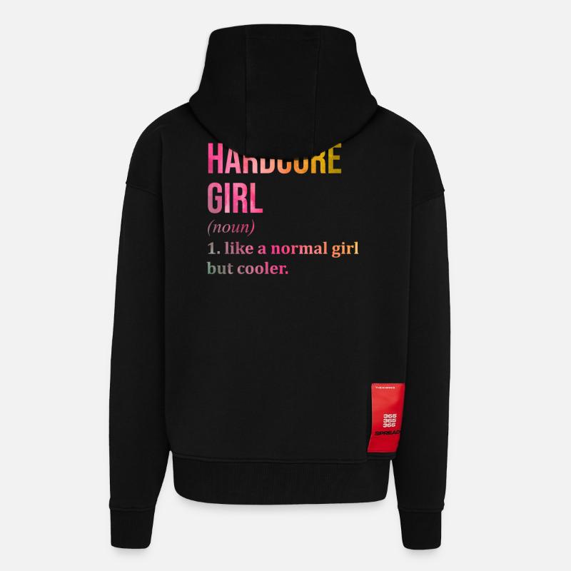 Hardcore - Zip Hoodie - made by SPREAD - SOLID BLACK