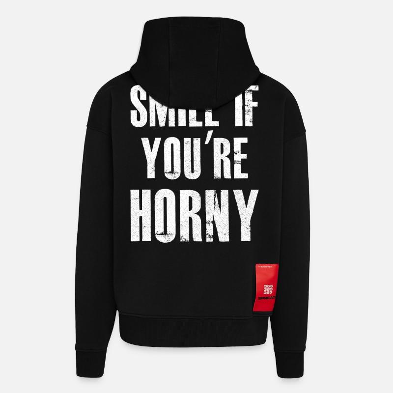 Lächle, wenn du geil bist - Zip Hoodie - made by SPREAD - SOLID BLACK