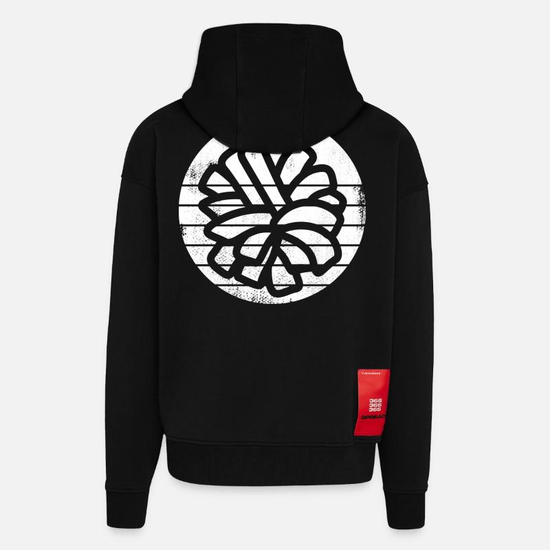Cheerleader Pompons - Zip Hoodie - made by SPREAD - SOLID BLACK