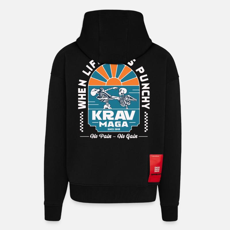 When Life Gets Punchy - Zip Hoodie - made by SPREAD - SOLID BLACK