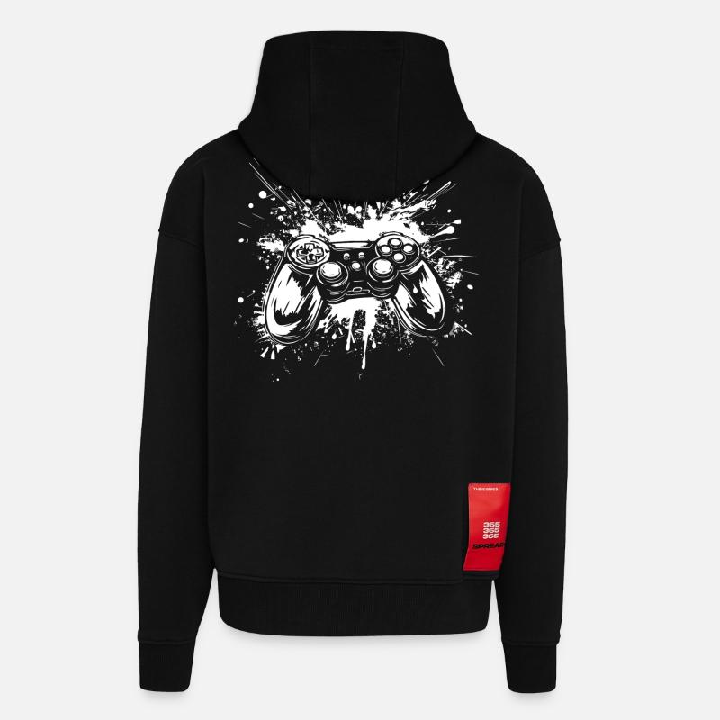 Game Controller - Zip Hoodie - made by SPREAD - SOLID BLACK