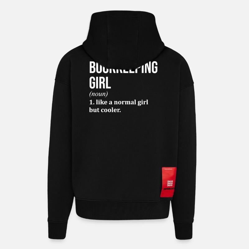 comptable - Veste à capuche bio épaisse oversize fabriqué en UE - SOLID BLACK