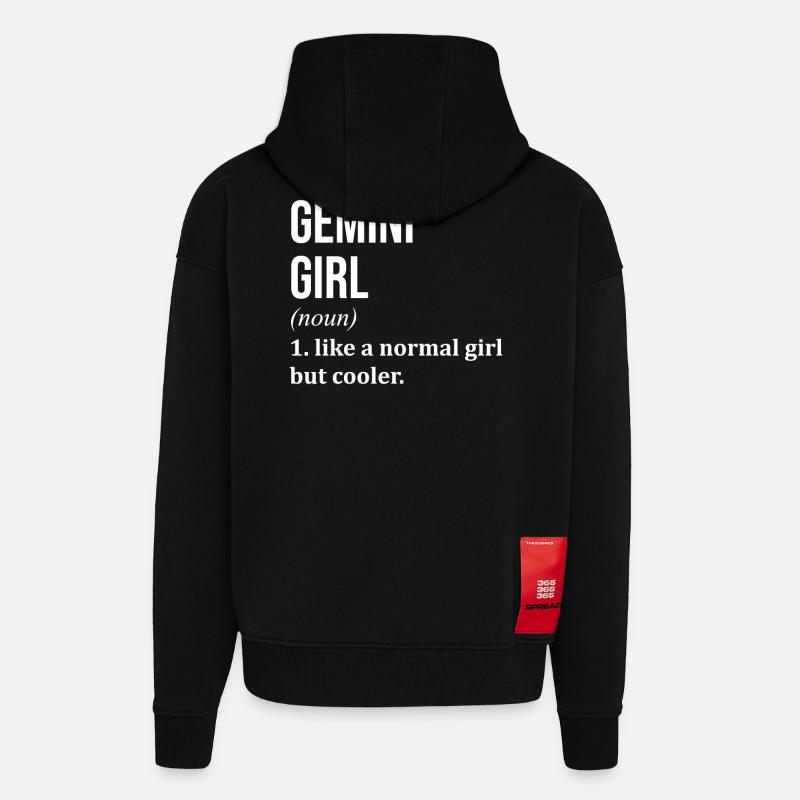 Zwillinge - Zip Hoodie - made by SPREAD - SOLID BLACK
