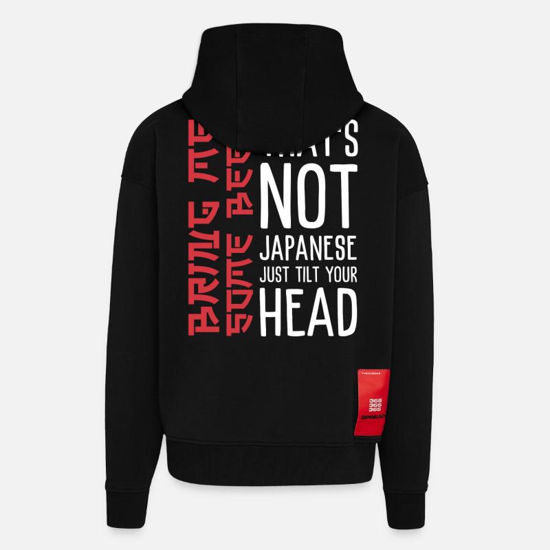 Witziger Bier Spruch mit Japanischer Ästhetik   - Zip Hoodie - made by SPREAD - SOLID BLACK