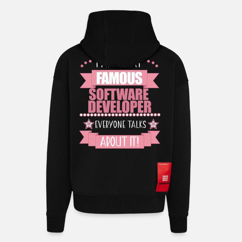 Software Developer Profession Ladies Gift - Zip Hoodie - made by SPREAD - SOLID BLACK