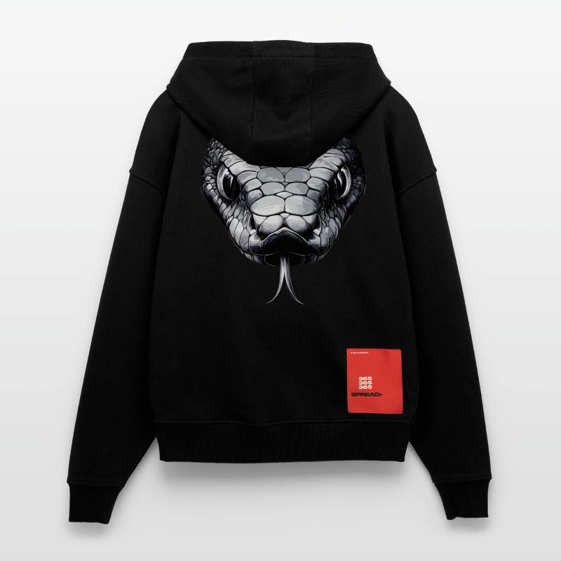 Serpent Python Cobra Mamba Serpent à sonnettes Serpent Veste à capuche bio épaisse oversize fabriqué en UE