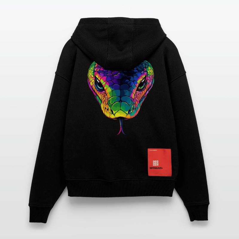 Serpent Python Cobra Mamba Serpent à sonnettes Serpent Veste à capuche bio épaisse oversize fabriqué en UE