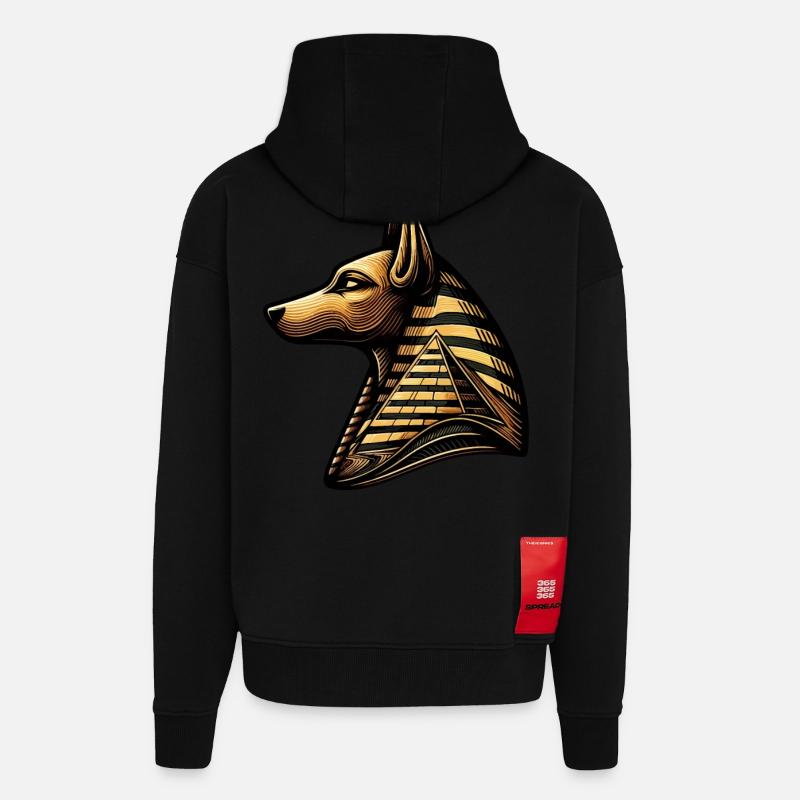 Anubis | Wächter der Gräber Ägypten - Zip Hoodie - made by SPREAD - SOLID BLACK