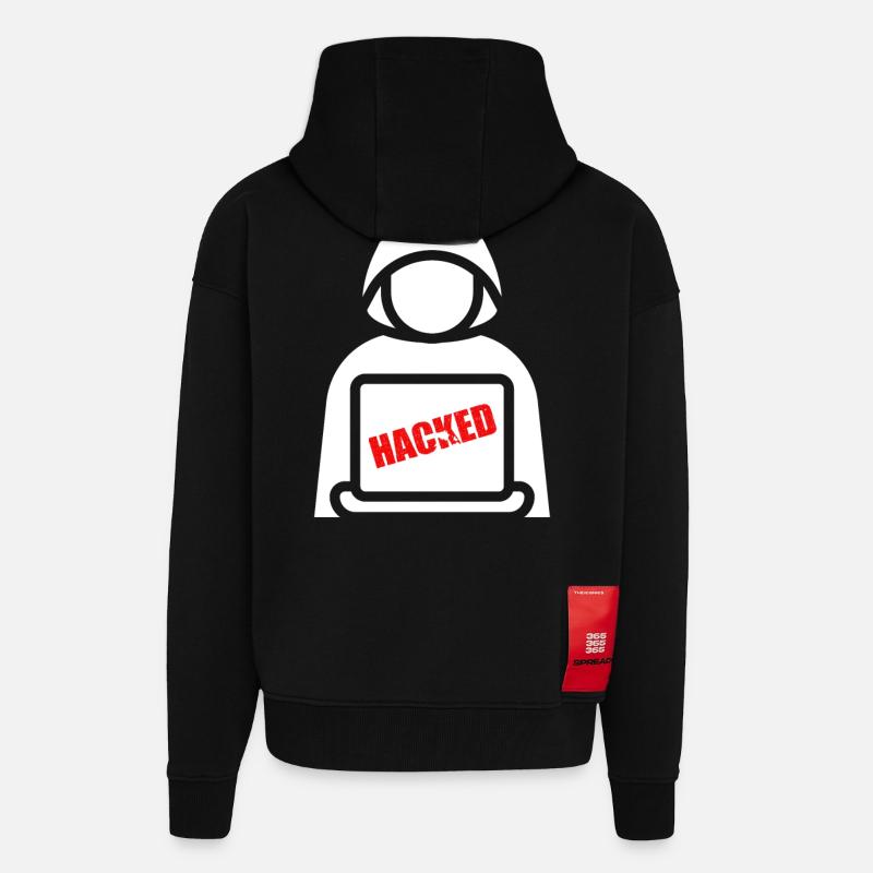 Hacker im Schatten - Zip Hoodie - made by SPREAD - SOLID BLACK