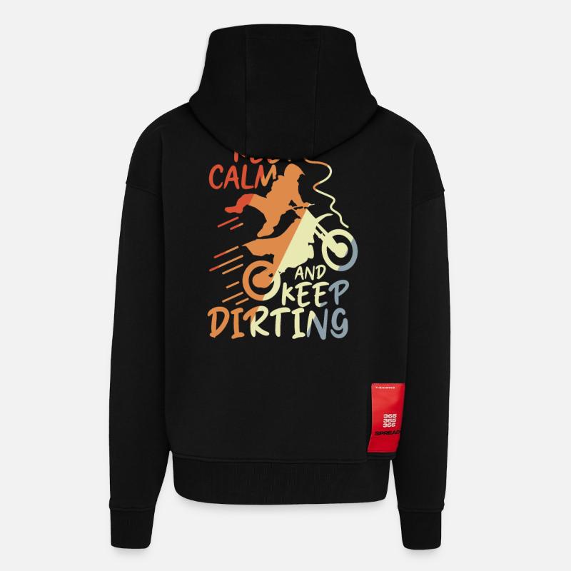 Keep Calm and Keep Dirting - Zip Hoodie - made by SPREAD - SOLID BLACK