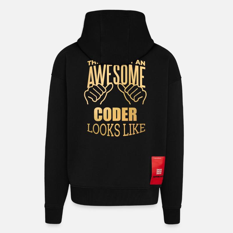 Coding - Zip Hoodie - made by SPREAD - SOLID BLACK