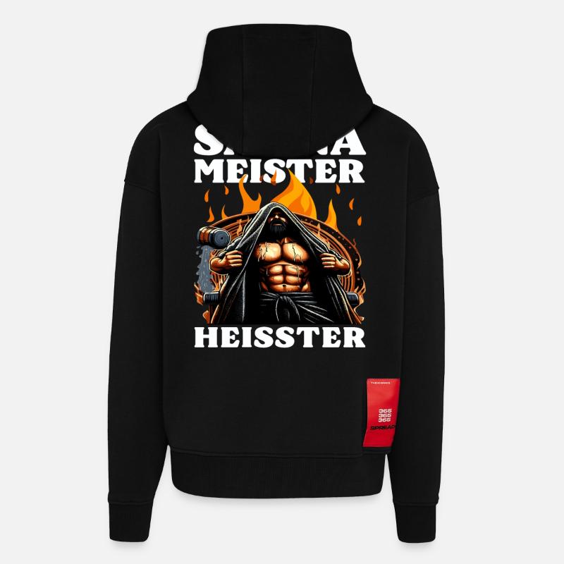 Sauna Master Heisser - Infusion Master - Zip Hoodie - made by SPREAD - SOLID BLACK