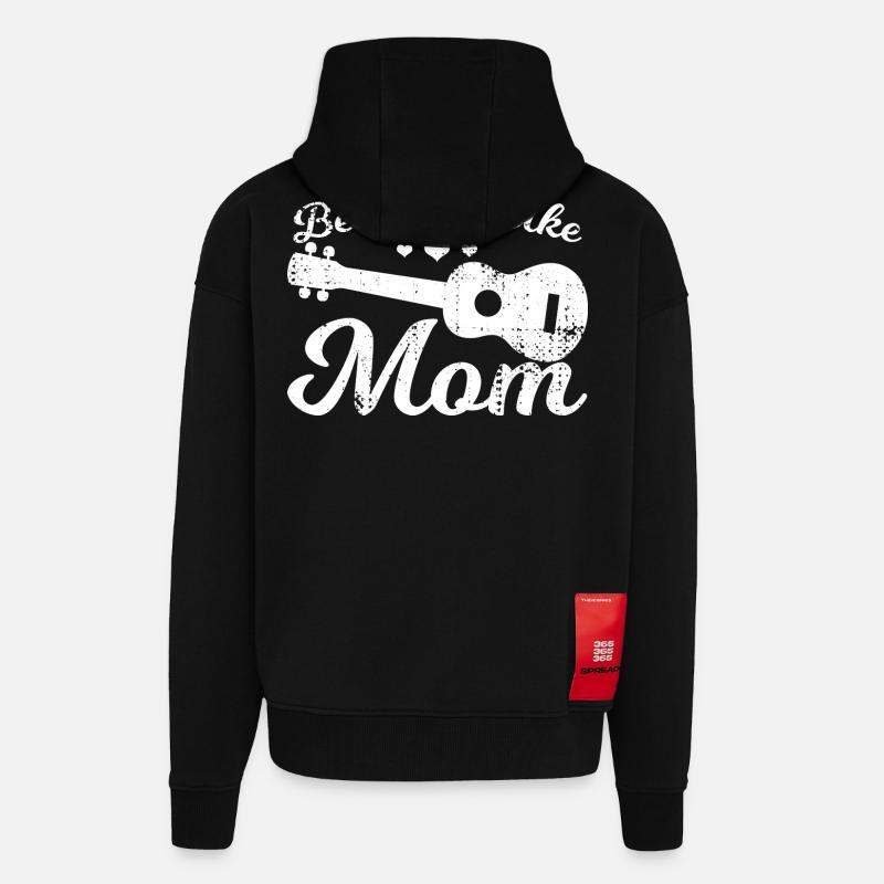 Ukulele Mutter - Zip Hoodie - made by SPREAD - SOLID BLACK