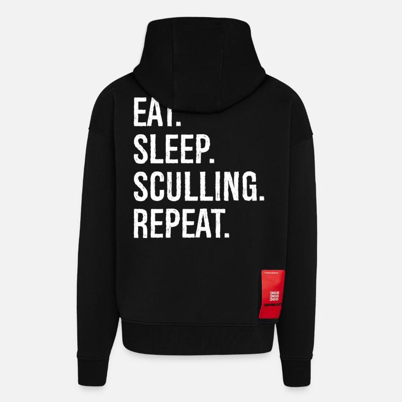 Manger dormir godille répéter - Veste à capuche bio épaisse oversize fabriqué en UE - SOLID BLACK