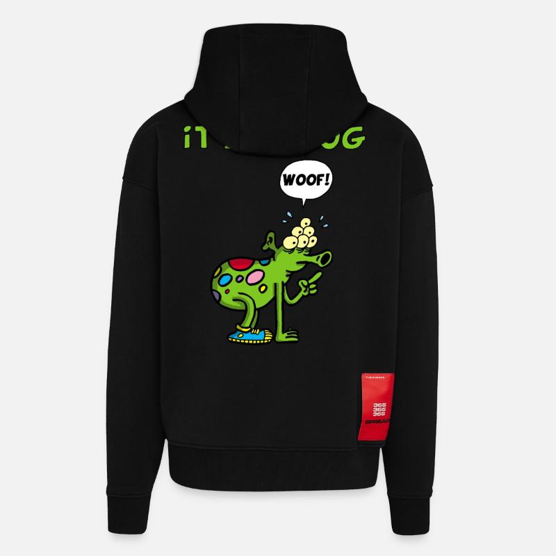 Es ist ein Hund - Zip Hoodie - made by SPREAD - SOLID BLACK