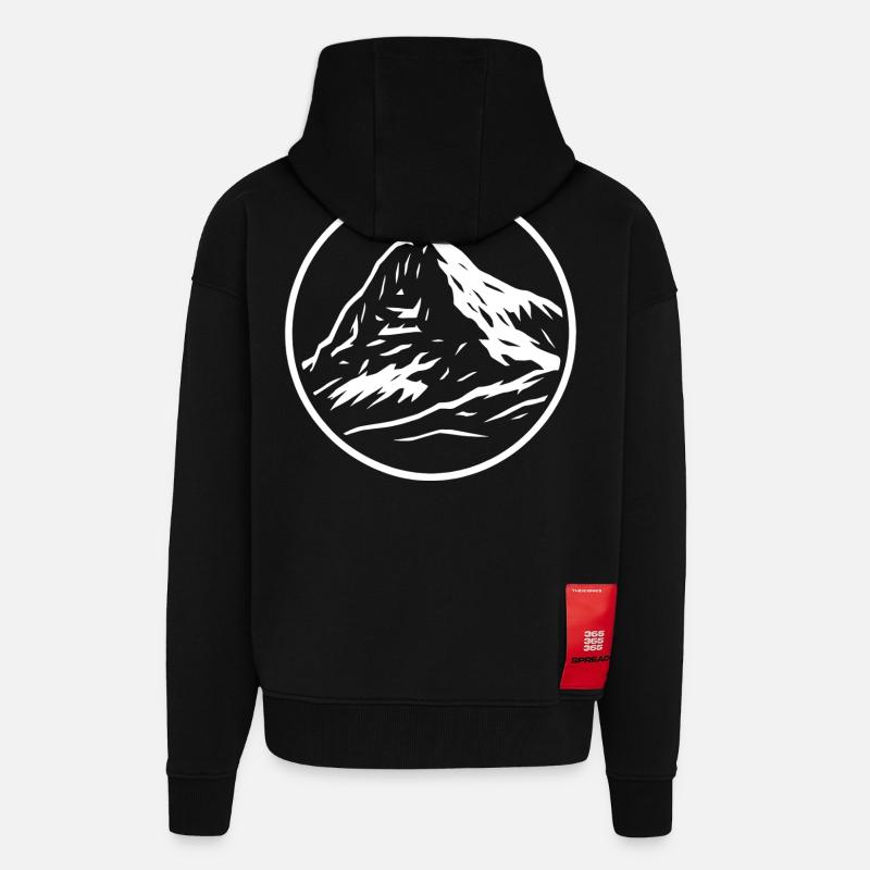 Eiger - Veste à capuche bio épaisse oversize fabriqué en UE - SOLID BLACK
