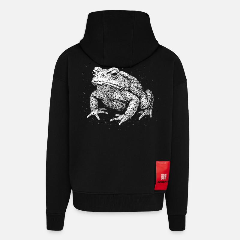 Kröte - Zip Hoodie - made by SPREAD - SOLID BLACK