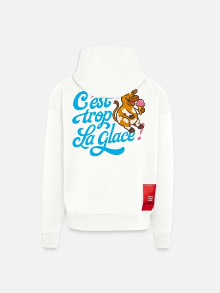 C'est trop la glace ! - Veste à capuche bio épaisse oversize fabriqué en UE - SOLID BLACK