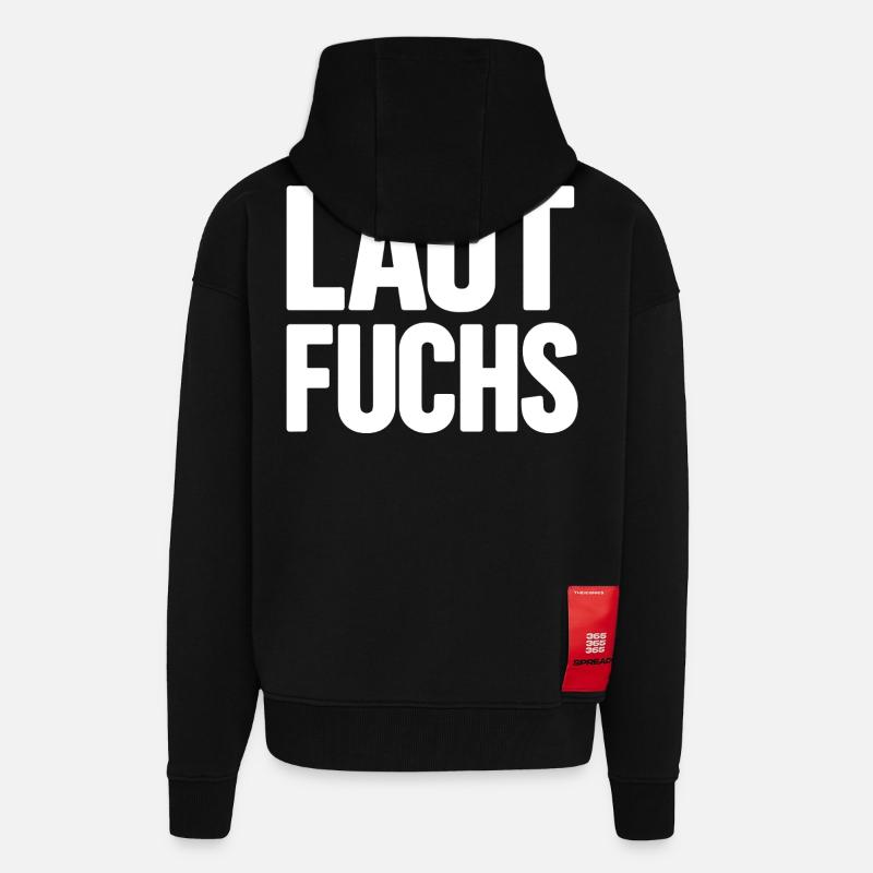 LAUTFUCHS - Zip Hoodie - made by SPREAD - SOLID BLACK