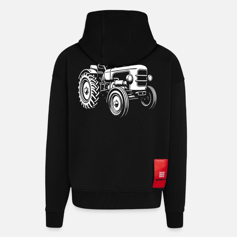 Kraftpaket vom Acker - Zip Hoodie - made by SPREAD - SOLID BLACK