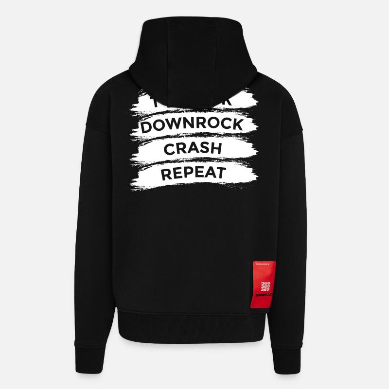 Breakdance Techniques - Veste à capuche bio épaisse oversize fabriqué en UE - SOLID BLACK