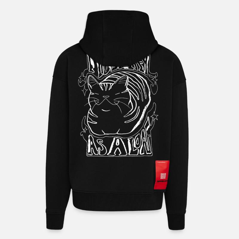 I IDENTIFY AS A LOAF - Zip Hoodie - made by SPREAD - SOLID BLACK