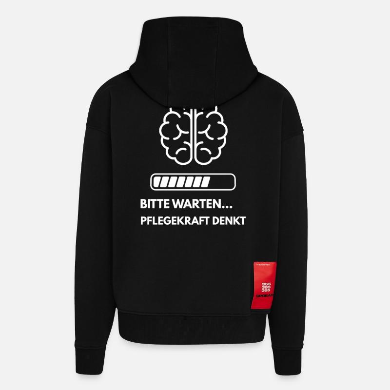 Please wait... Caregiver thinks - Zip Hoodie - made by SPREAD - SOLID BLACK