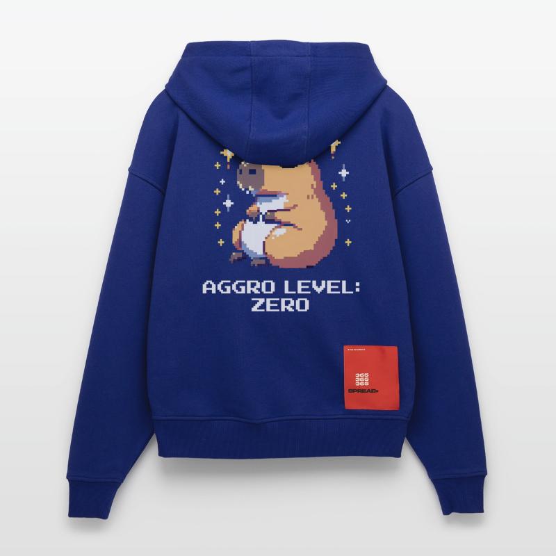 Aggro Level: Zero | Capybara &amp; peace Zip Hoodie - made by SPREAD