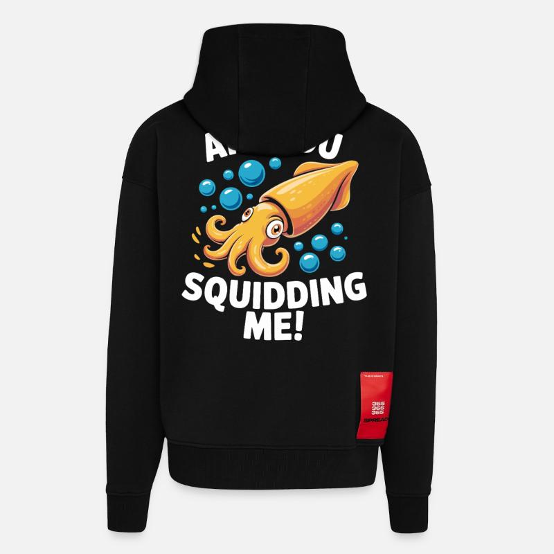 Verspieltes Meeresdesign mit Oktopus - Zip Hoodie - made by SPREAD - SOLID BLACK