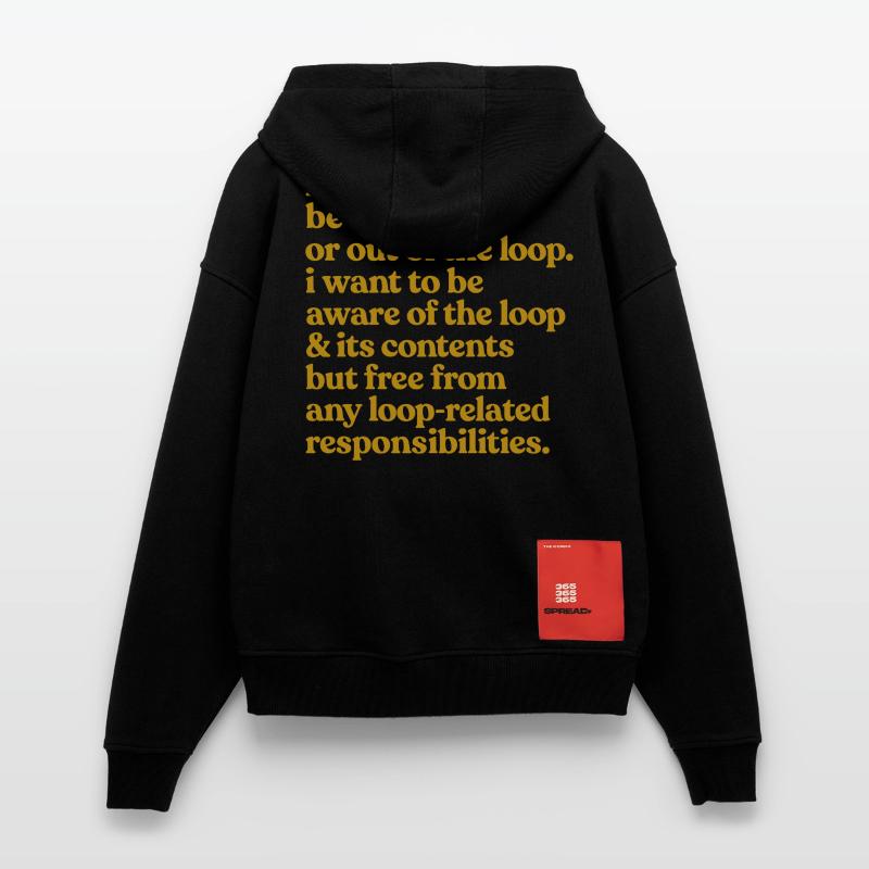 Conscient de la citation Loop Veste à capuche bio épaisse oversize fabriqué en UE