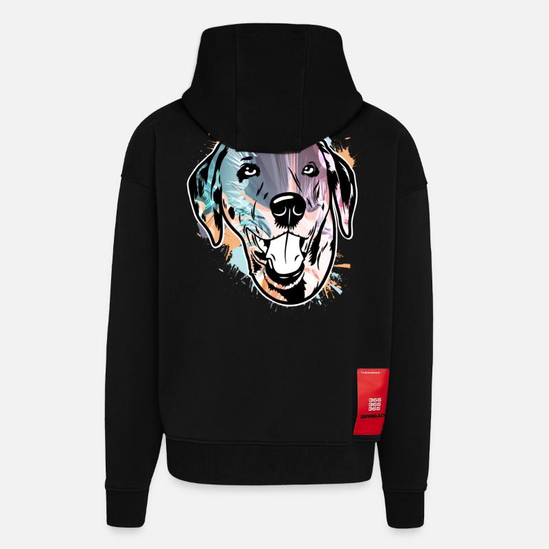 Dalmatiner - Zip Hoodie - made by SPREAD - SOLID BLACK