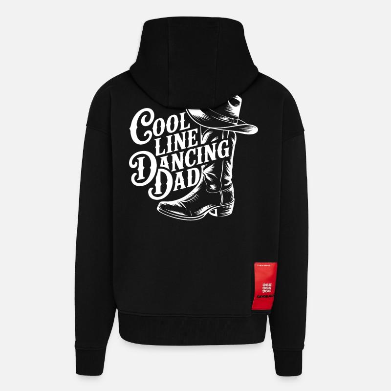 Cool Line Dancing Dad Design - Zip Hoodie - made by SPREAD - SOLID BLACK