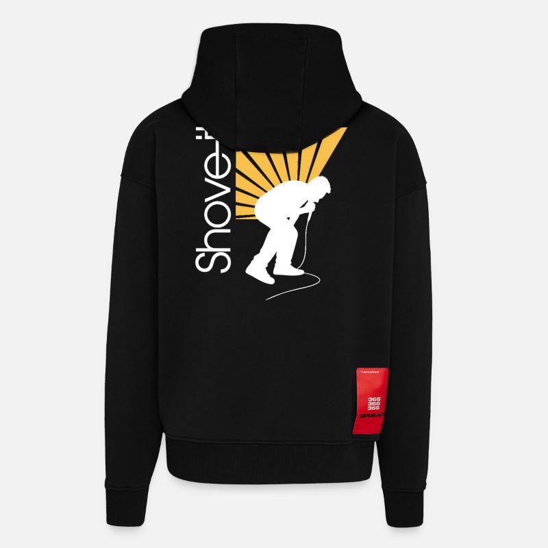 SCHIEB ES, SCHIEB ES!! -AFFE - Zip Hoodie - made by SPREAD - SOLID BLACK