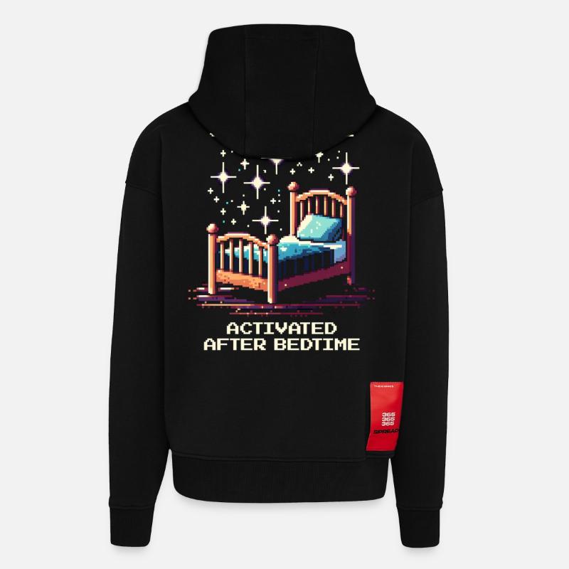 Stealth mode: after bedtime | Parents - Zip Hoodie - made by SPREAD - SOLID BLACK
