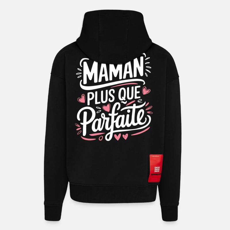 Mehr als perfekte Mama - Zip Hoodie - made by SPREAD - SOLID BLACK
