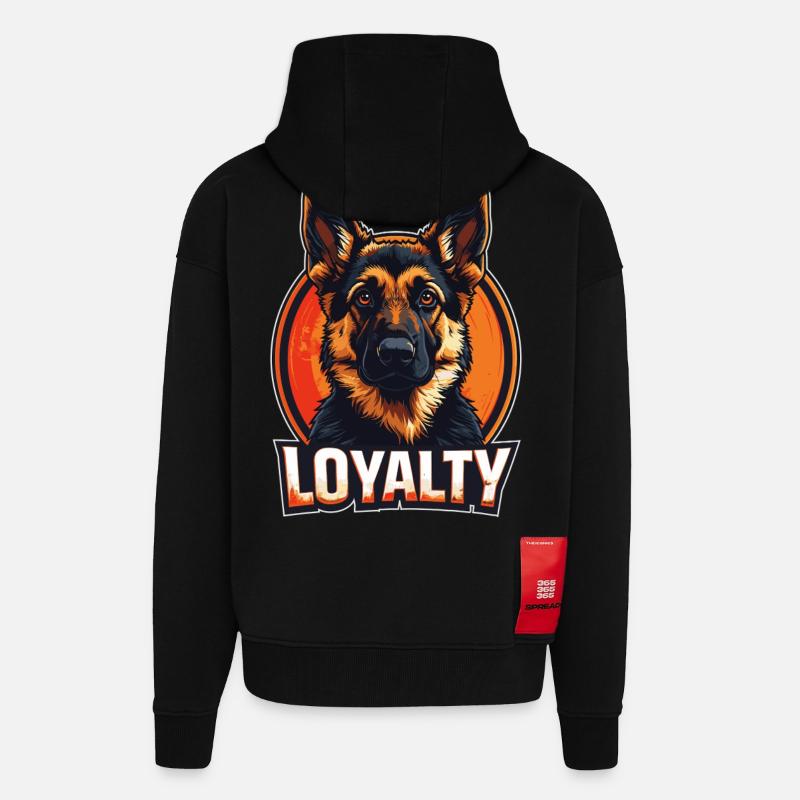 Loyalty – Deutscher Schäferhund Design - Zip Hoodie - made by SPREAD - SOLID BLACK