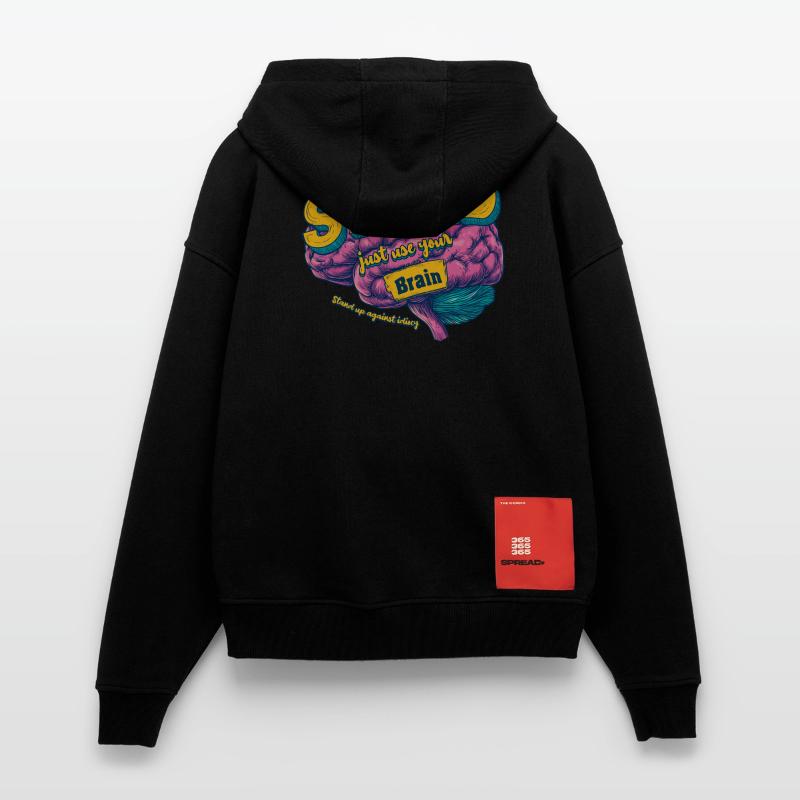 Against Stupidity Zip Hoodie - made by SPREAD